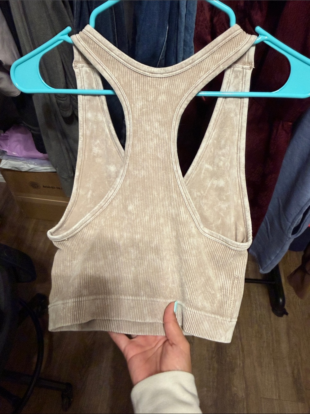 Zenana Ribbed V-Neck Racerback Brami - Picture 3 of 3